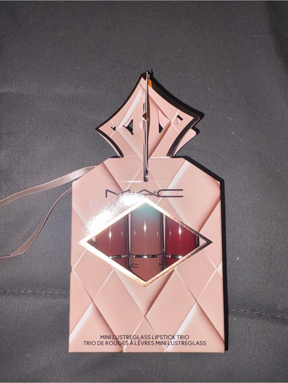 MAC Cosmetics Mini Lustreglass Lipstick Trio - Pink and Red Packaging
